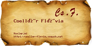 Csellár Flávia névjegykártya
